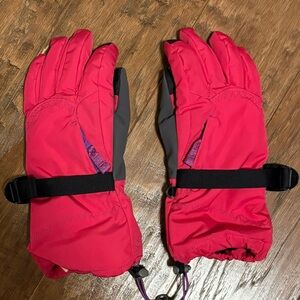 Lands' End Youth Pink and Black Gloves
